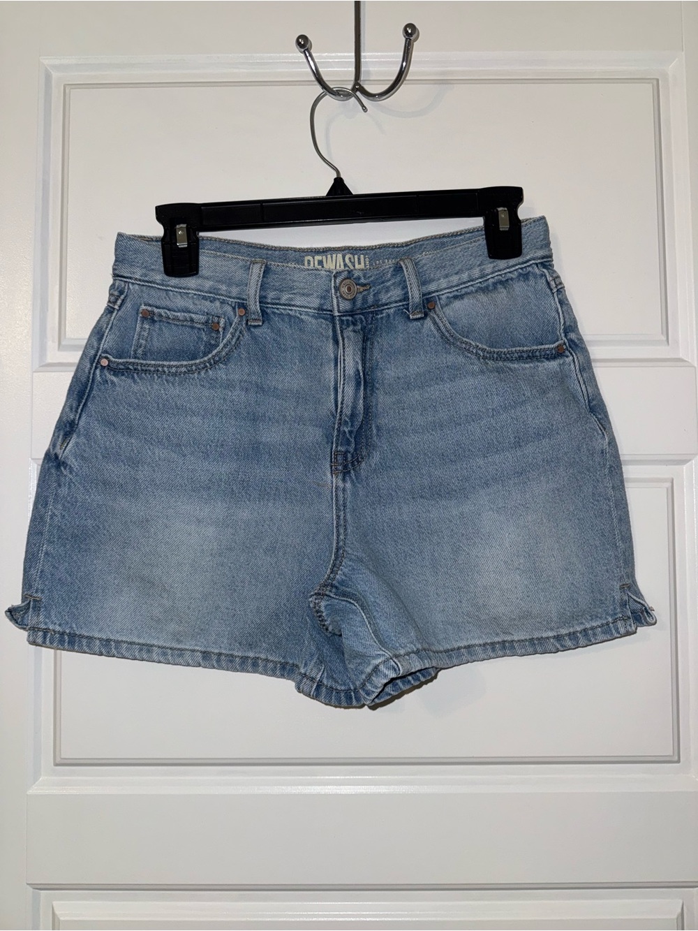 Rewash Light Blue High-Rise Denim Shorts